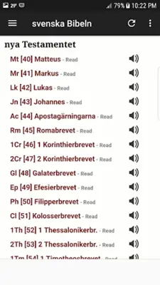 Swedish Holy Bible android App screenshot 6