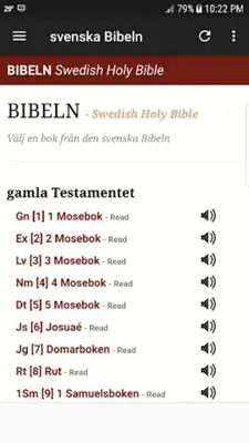 Swedish Holy Bible android App screenshot 7